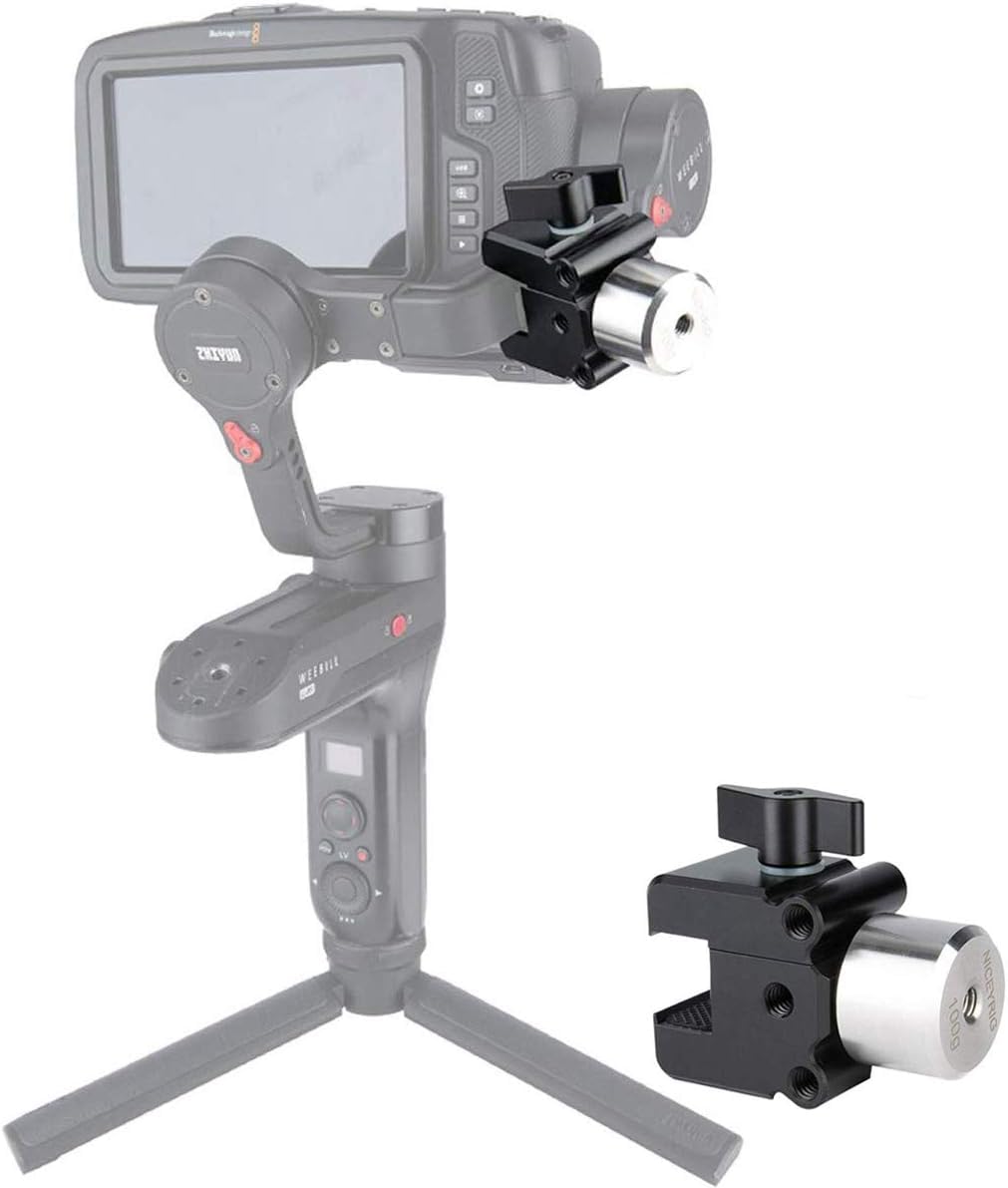 NICEYRIG Gimbal Counterweight Mounting Clamp Compatible with DJI RoninS/RoninSC/Zhiyun Weebill Lab/Crane 2/Crane 3