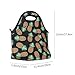 Aiphamy Neoprene Lunch Bag for Kids, Insulated Lunch Box Tote for Women Men Adult Teens Boys Teenage Girls Toddlers (Pineapple Black)