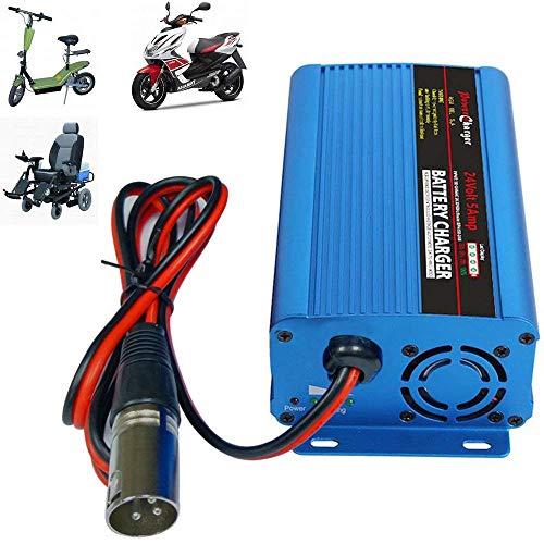 24V 5Amp Smart Automatic Battery Charger for Lead-acid Battery, Portable Smart Charger With XLR Connector, Smart Detection Power Display Adapt for Wheelchair, Truck, Motorcycle eBike, Scooter - Thumbnail 6