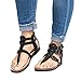 Womens Gladiator Sandals Flip Flop Straps Summer T-Strap Thong Roman Flat Shoes