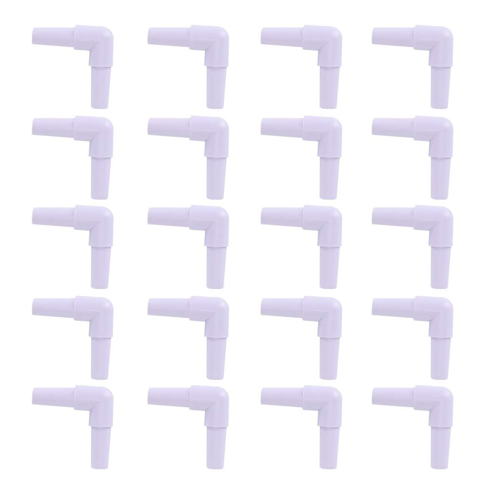 Tnfeeon 20PCs Aquarium Oxygen Pump Joint Fish Tank Oxygen Pump Tubing Connectors Increasing Oxygen Control Valve Hose Barb 90 Degree L Right Angle Elbow Union