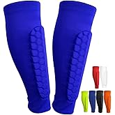 Soccer Shin Guards Shin Pads for Kids Youth Adult, Calf Compression Sleeve with Honeycomb Pads, Lightweight Calf Protective Soccer Gear for Football Baseball Boxing