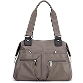 YANAIER Women's Tote Bag Multi Pocket Water resistant Nylon Handbag Purse Casual Travel Shoulder Bag Hobo Bag