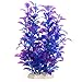 KIBUN 10-inch Tall Aquarium Decor Fish Tank Decoration Ornament Artificial Purple/Navy/Green/Red Plastic Plant (Navy-S)thumb 1