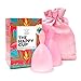 HAWWWY Premium Soft Menstrual Cup- 2 Packs - Most Comfortable, Soft, Reusable, 12 Hours Endurance & Eco-Friendly - Active Cups, Smooth Grip - Tampon & Pad Alternative - Small & Large (Pink)