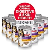 Hill's Science Diet Wet Dog Food, Adult, Sensitive Stomach & Skin, Chicken & Vegetable Entrée, 12.8 oz, 12-pack