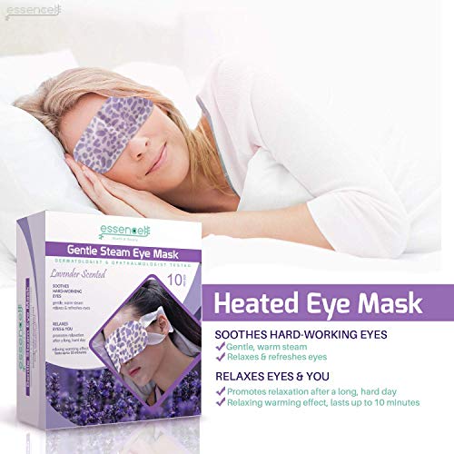 Heat Eye Mask for Sleeping, Dry Puffy Eyes, Dark Circles, Heated Eye