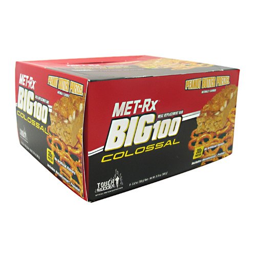 MET-Rx Big 100 Colossal - Peanut Butter Pretzel - Box of 9 - 3.52 oz (100g) bars