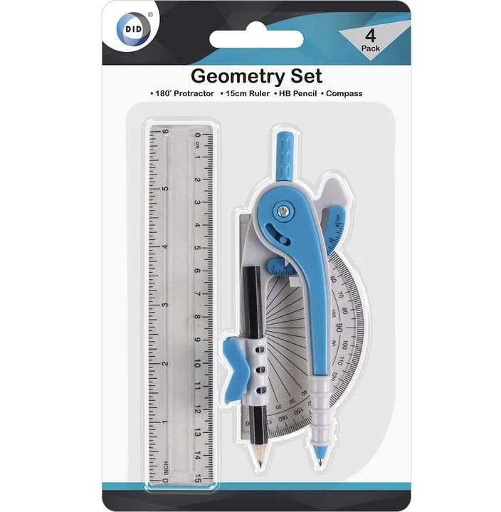 4 PIECE GEOMETRY SET SCHOOL COLLEGE UNIVERSITY