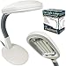 Natural Sunlight Desk Lamp, Great For Reading and Crafting, Adjustable Gooseneck, Home and Office Lamp by Lavish Home, White - 72-0813