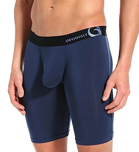Obviously Essence - Naked â€“ Boxer Brief 9 Inch Leg (Medium, Insignia Blue)