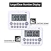 Digital Kitchen Timer, TuoPulife Simultaneous Cooking Timing Countdown Up Pocket Timer, Large Led Display, Loud Alarm, Memory Stopwatch Function, Magnetic Back (Battery included) (1 Pack)