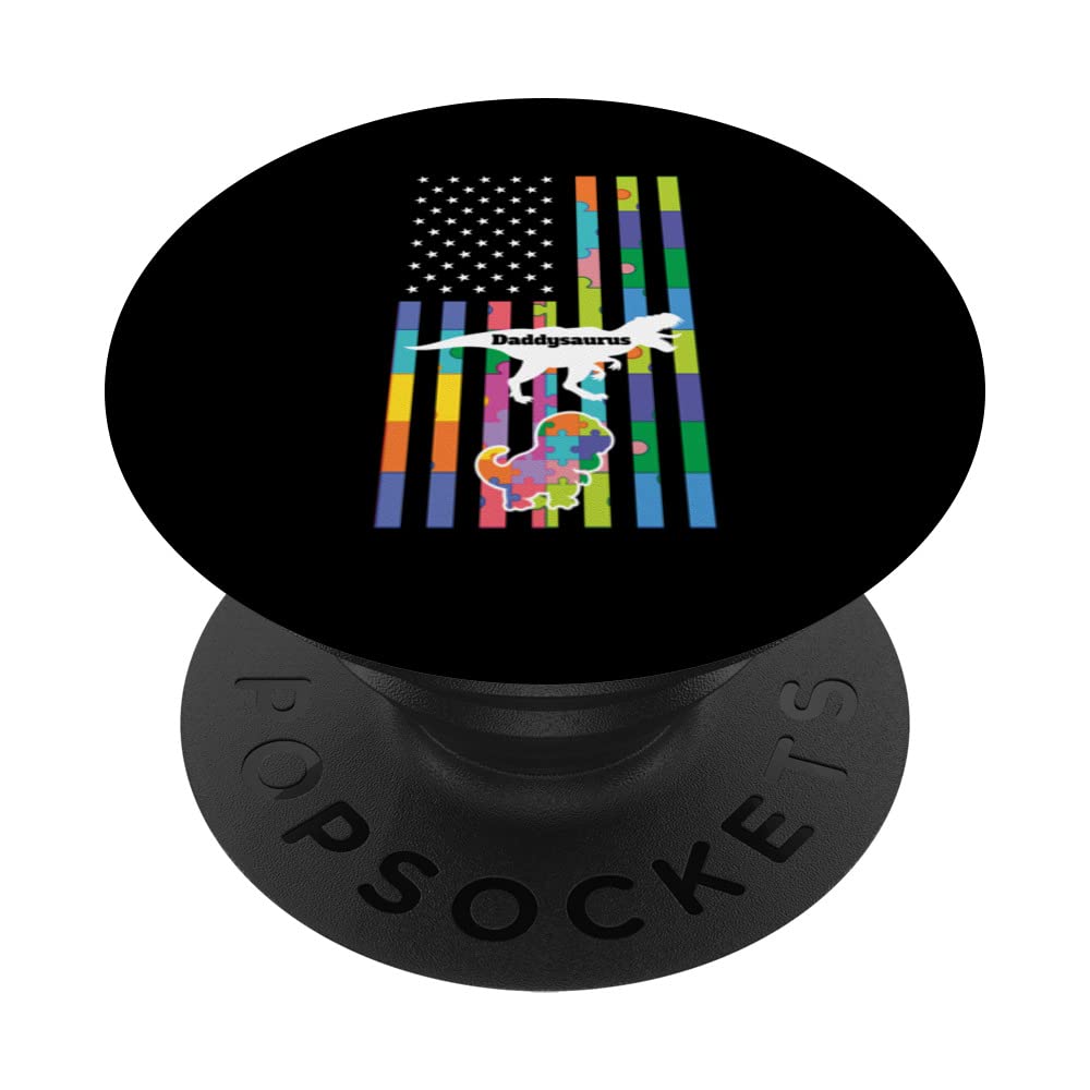 daddysaurus autism LGBT LGBTQ PopSockets Swappable PopGrip