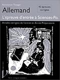 Image de Allemand, l'épreuve d'entrée à Sciences-Po : 42 épreuves corrigées