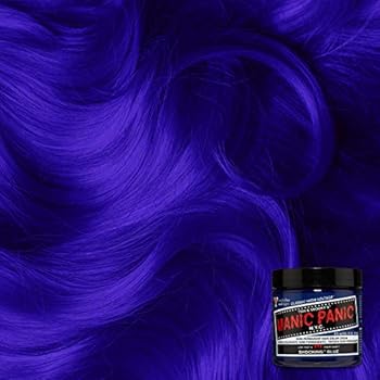 Manic Panic Shocking Blue Hair Dye Classic High Voltage Semi Permanent Hair Color Dark Blue Shade With Purple Undertones For Dark Light Hair Vegan Ppd