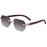 KAJILA Rimless Trendy Sunglasses Men&Women Frameless Unisex Sunnies Hexagon Fashion Lens Gafas de Sol Hombre(3050)