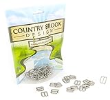 Country Brook Design 50 - 1/2 Inch Metal Round Wide-Mouth Lite Weight Triglides