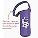 WaterVault Neoprene Bottle Holder, Adjustable Detachable Strap, Shoulder Sling & Hand Carrier - Purple Regular