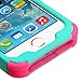 MYBAT TUFF Hybrid Phone Protector Cover for Apple iPhone 5/5S - Retail Packaging - Teal Green/Electric Pink