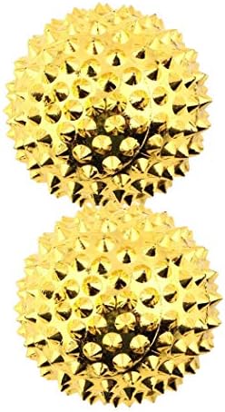 IEnkidu Hand Massage Balls Body Acupressure Magnetic Spiky Massage Acupuncture Pain (Gold)