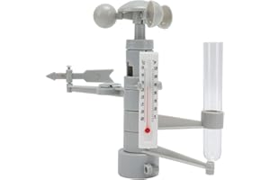 Hamwesh Weather Station for Kids, DIY Assembly with Wind Vane Anemometer Thermometer Rain Gauge Science Kits for Kids, Meteor