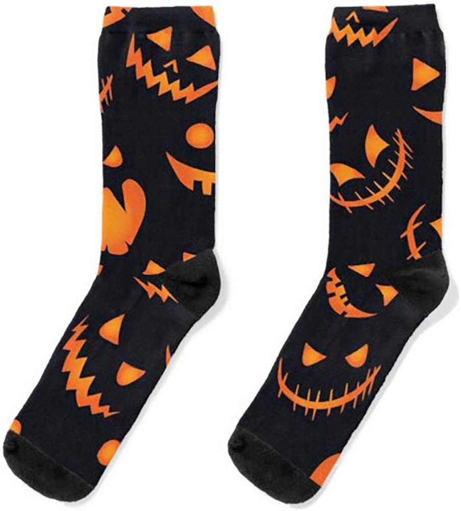 Halloween scary pumpkin Socks Women& Men Sock, Patterned