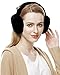 Lovful Womens Girls Winter Warm Crocheted Knitted Faux Fur Plush Ear Warmers Earmuffs, Black_1, One Size