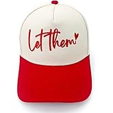Men Women Embroidery Let Them Funny Baseball Cap Vintage Red DAD MOM