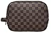 Rita Messi Luxury Checkered Make Up Bag Leather Cosmetic Toiletry Travel Bag (Victoria)