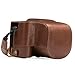 Megagear Leica V-Lux (Typ 114) Ever Ready Genuine Leather Camera Case And Strap, With Battery Access - Dark Brown - MG550
