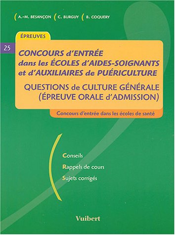 Concours d'entrée dans les écoles d'aides-soignants et d'auxiliaires de puériculture