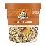 Dr. McDougall's Hemp Peach Oatmeal Cups Made With Organic Whole Grain Oatmeal 3-Ounce Cups (Pack of 6)