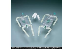 BARD MEDICAL 57150432BX - Dispoz-a-Bag Leg Bag with Flip-Flo Valve, 32 oz. (4 leg bags 1 pair fabric leg straps)