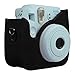Fintie Protective Case Compatible with Fujifilm Instax Mini 9 / Mini 8 / Mini 8+ Instant Camera - Premium Vegan Leather Bag Cover w/Removable Strap, Vintage Black
