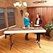 Lifetime 22920 Height Adjustable Folding Utility Table, 6 Feet, Almond