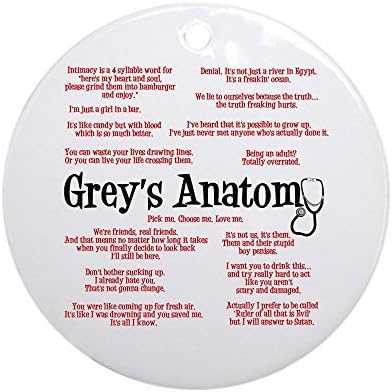 Amazon Com Delia32agnes Grey S Anatomy Quotes Christmas Ornaments Porcelain Ceramic Round 3 Inches Ornament Christmas Tree Decorations Home Kitchen
