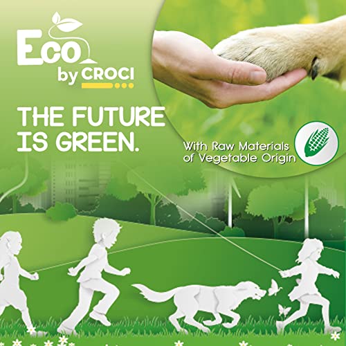 CROCI ECO GREEN DOG PADS 22X23IN PUPPY PADS, PLANT-BASED PEE PADS FOR DOGS ABSORBS UP TO 4 CUPS OF LIQUID, 5-LAYER LEAK-PROOF & QUICK DRYING DOG TRAINING PADS, DISPOSABLE (50 COUNTS)