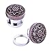 BodyJ4You Ear Gauges 0G Steel Rose Goldtone Set Screw Fit Plugs (8mm) Pair