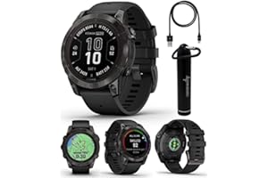 Wearable4U - Garmin Fenix 7 Pro Sapphire Solar Edition: Titanium 47 mm Smartwatch| Up to 22 Days Battery Life, Multisport & Outdoor High-Performance Multi-Band GPS Watch w/Flashlights.