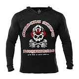MUSCLE ALIVE Bodybuilding Long-sleeve Hoodie Casual Sweatshirts Stretchy Cotton