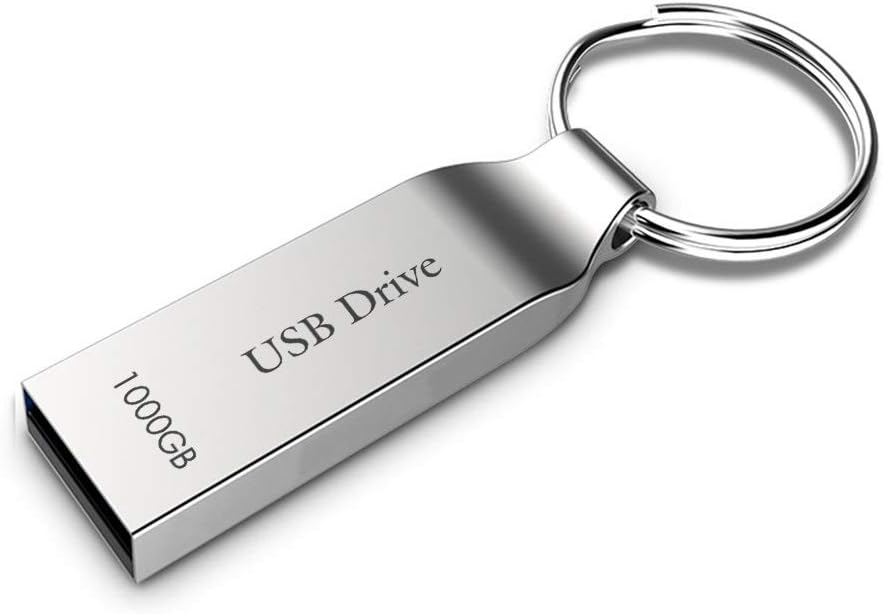 1TB USB 2.0 Flash Drives Pen Drive Memory Stick Thumb Drive USB Drives (1000GB Silver 5)