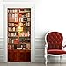 Fymural 3D Bookcase Door Wall Mural Wallpaper Stickers Vinyl Removable Decals for Home Decoration 30.3x78.7