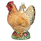Old World Christmas Ornaments: Farm Animals Glass