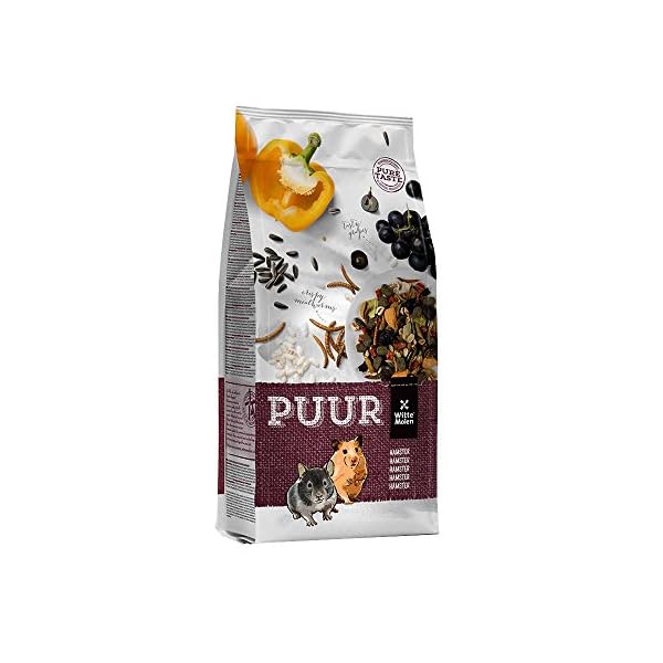 Witte Molen Puur Hamster Food 400 g - mealworms / sunflower seeds / pepper / puffed rice / grapes pure & varied gourmet muesli