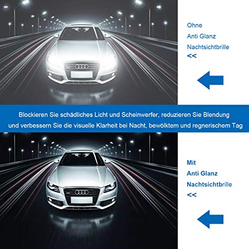 Überzieh Nachtsichtbrille für Autofahrer, für Brillenträger, Anti Glanz HD Polarisierte Nachtbrille für Herren und Damen – Bild 7