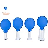 JIELUO Facial Cupping Therapy Set Plastics, Eye Face Vacuum Massage Anti Cellulite Cup - Silicone, for Beauty Body Cup Lymphatic Fascia Massager