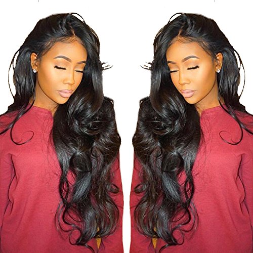 Cici Collection 360 Lace Frontal Wig Pre Plucked Bleached Knots 360 Lace Wig 180% Density Lace Front Wigs Human Hair with Baby Hair Brazilian Full Lace Human Hair Wigs For Black Women Body Wave Lace Front Human Hair Wigs (16inch, Body Wave)