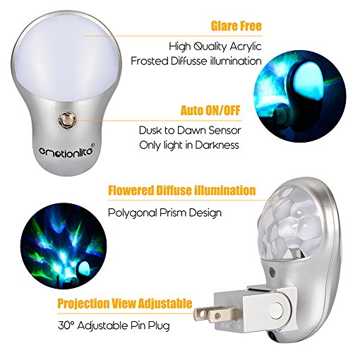 image for Emotionlite LED Night Light, Plug in Projector Nightlight with Dusk to