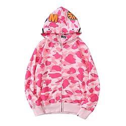 EXXE&OYYO Men's Shark Hoodie,Cotton Material Shark