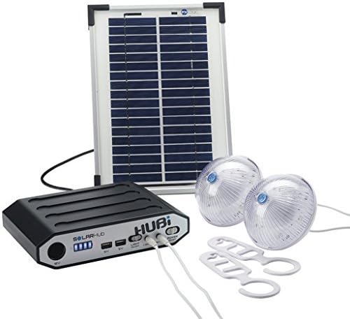 HUBi 2K Solar Power Lighting and Charging Kit - Off-White by HUBi